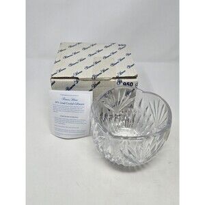 VINTAGE NOS PRINCESS HOUSE LEAD CRYSTAL ROSE BOWL #950 WITH BOX GERMANY